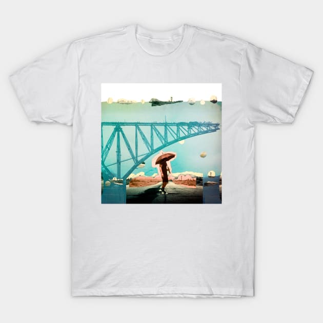 “Lost in Time: a surreal collage T-Shirt by Victoria Herrera Collagist